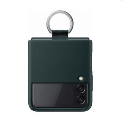 Puzdro Silicone Cover s držiakom na prst pre Samsung Galaxy Z Flip3, green
