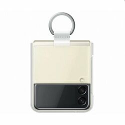 Puzdro Silicone Cover s držiakom na prst pre Samsung Galaxy Z Flip3, transparent