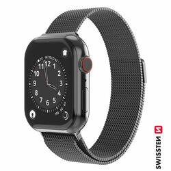 Swissten Milanese Loop remienok pre Apple Watch 38-40, grafitová čierna foto