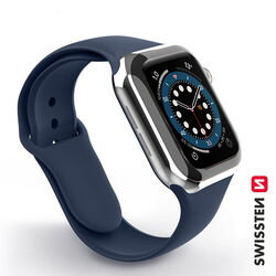 Swissten silikónový remienok pre Apple Watch 38-40, modrá foto