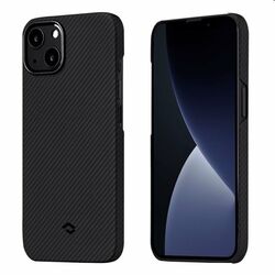 Puzdro Pitaka Air z aramidových vlákien pre iPhone 13 mini, čierne/šedé
