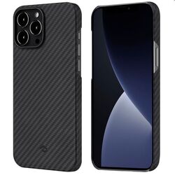 Zadný kryt Pitaka MagEZ z aramidových vlákien pre iPhone 13 Pro Max, čierna/šedá