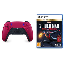 PlayStation 5 DualSense Wireless Controller, cosmic red + Marvel’s Spider-Man: Miles Morales CZ (Ultimate Edition) foto