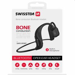 Swissten Bluetooth slúchadlá Bone Conduction, čierne | pgs.sk