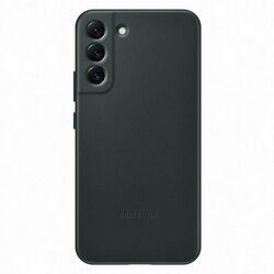 Zadný kryt Leather Cover pre Samsung Galaxy S22 Plus, zelená