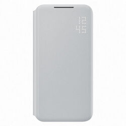 Knižkové puzdro LED View Cover pre Samsung Galaxy S22, svetlo-sivá