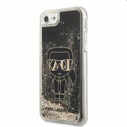 Puzdro Karl Lagerfeld Liquid Glitter Gatsby pre Apple iPhone 7/8/SE 2020, čierne