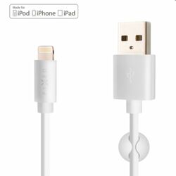 FIXED Dátový a nabíjací kábel USB/Lightning MFI, 2 m, biely foto