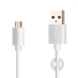 FIXED Dátový a nabíjací kábel USB/micro USB, 20 W, 2 m, biely foto