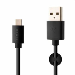 FIXED Dátový a nabíjací kábel USB/USB-C, USB 2.0, 60 W, 2 m, čierny foto