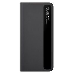 Puzdro Clear View Cover pre Samsung Galaxy S21 Plus, black - OPENBOX (Rozbalený tovar s plnou zárukou)