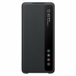 Puzdro Clear View Cover pre Samsung Galaxy S20 Plus, black - OPENBOX (Rozbalený tovar s plnou zárukou)