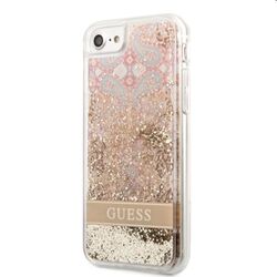 Zadný kryt Guess Liquid Glitter Paisley pre Apple iPhone 7/8/SE2020/SE2022, zlatá