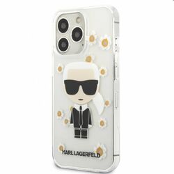 Zadný Karl Lagerfeld Ikonik Flower pre Apple iPhone 13 Pro, transparetná