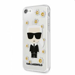 Puzdro Karl Lagerfeld Ikonik Flower pre Apple iPhone 7/8/SE2020/SE2022, transparetné