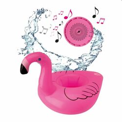 Music Hero Plávajúci bezdrôtový reproduktor, flamingo