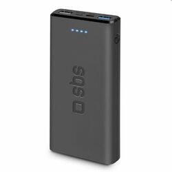 SBS powerbanka 10000 mAh, 2x USB, 2,1 A, čierna (TTBB10000FASTK)
