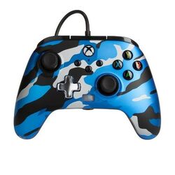 Káblový ovládač PowerA Enhanced pre Xbox Series, Metallic Blue Camo foto