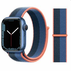 Apple Watch Series 7 GPS (45mm), Blue with Deep Navy Sport Loop , Trieda A - použité, záruka 12 mesiacov