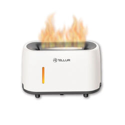 Tellur flame aróma difuzér, 240 ml, LED, biely foto