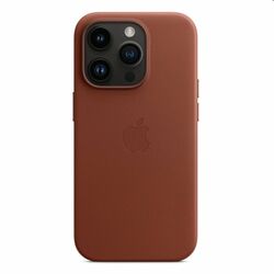 Kožený zadný kryt pre Apple iPhone 14 Pro s MagSafe, tehlovo hnedá