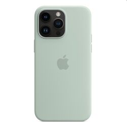 Silikónový zadný kryt pre Apple iPhone 14 Pro Max s MagSafe, dužnatkovo modrá