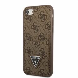 Zadný kryt Guess 4G Saffiano Double Card pre Apple iPhone 7/8/SE20/SE22, hnedá