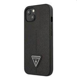 Puzdro Guess Saffiano PU Silicone pre Apple iPhone 13, čierne