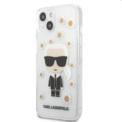 Zadný Karl Lagerfeld Ikonik Flower pre Apple iPhone 13 mini, transparetná