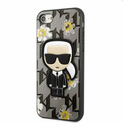 Puzdro Karl Lagerfeld Ikonik Flower pre Apple iPhone 7/8/SE20/SE22, šedé