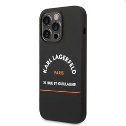 Zadný kryt Karl Lagerfeld Rue St Guillaume pre Apple iPhone 14 Pro, čierna