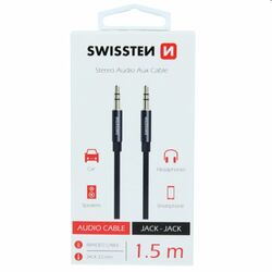 Audio adaptér Swissten Jack/Jack 1.5m, čierny | pgs.sk