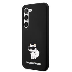 Zadný kryt Karl Lagerfeld Liquid Silicone Choupette NFT pre Samsung Galaxy S23, čierna | pgs.sk