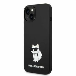 Zadný kryt Karl Lagerfeld Liquid Silicone Choupette NFT pre Apple iPhone 14, čierna | pgs.sk