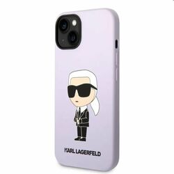 Zadný kryt Karl Lagerfeld Liquid Silicone Ikonik NFT pre Apple iPhone 14 Plus, fialová