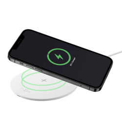 FIXED SlimPad fast wireless charging pad for smartphone, 15 W, white -OPENBOX (Rozbalený tovar s plnou zárukou)
