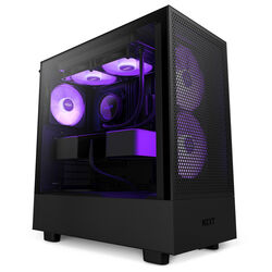 NZXT case H5 Flow RGB edition / 2x120 mm fan / USB 3.0 / USB-C 3.1 / RGB / tempered glass / mesh panel / black | pgs.sk