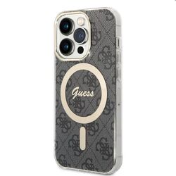Zadný kryt Guess 4G IML MagSafe pre Apple iPhone 14 Pro Max, čierna