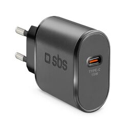 SBS Cestovný adaptér USB-C, AFC, 15 W, čierna foto