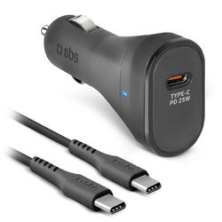 SBS Nabíjacia sada do auta USB-C, PD 25 W, čierna foto