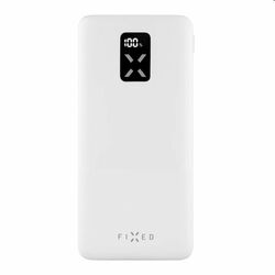 FIXED powerbanka Zen 10 s LCD displejom a výstupom PD 20 W, 10 000 mAh, biela