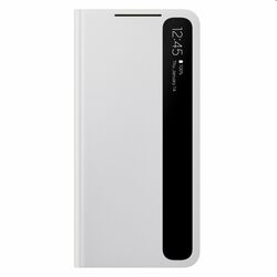 Puzdro Clear View Cover pre Samsung Galaxy S21 Plus - G996B, light gray (EF-ZG996C), použitý, záruka 12 mesiacov