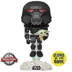 POP! Dark Trooper with Grogu (Star Wars) Special Edition (Glows in The Dark) - OPENBOX (Rozbalený tovar s plnou zárukou)