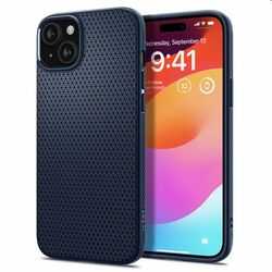 Zadný kryt Zadný kryt Spigen Liquid Air pre Apple iPhone 15, námornícka modrá