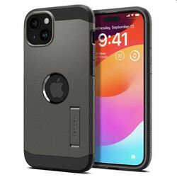 Zadný kryt Spigen Tough Armor MagSafe pre Apple iPhone 15 Plus, gunmetal