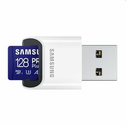 Samsung PRO Plus Micro SDXC 128 GB, USB adaptér foto
