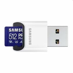 Samsung PRO Plus Micro SDXC 512 GB, USB adaptér foto