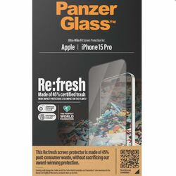 Ochranné sklo PanzerGlass Re:fresh UWF s aplikátorom pre Apple iPhone 15 Pro, čierna foto