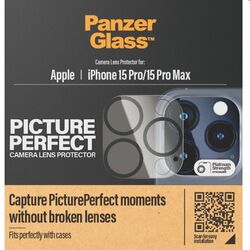 PanzerGlass ochranný kryt objektívu fotoaparátu pre Apple iPhone 15 Pro, 15 Pro Max | pgs.sk