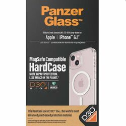Zadný kryt PanzerGlass HardCase D3O s MagSafe pre Apple iPhone 15, transparentná | pgs.sk